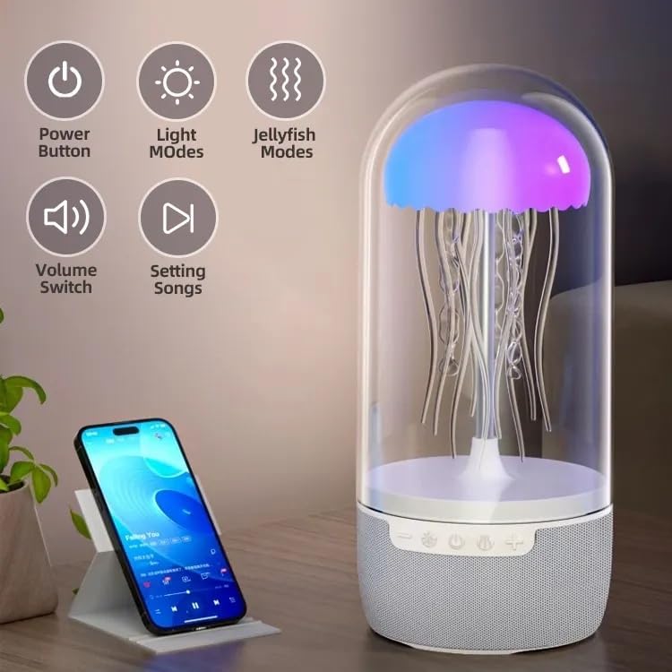 Bluetooth Speaker,Stereo Jelly Fish Light