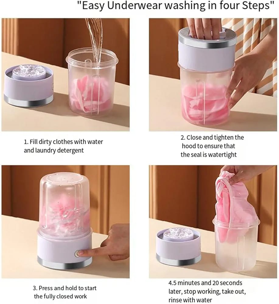 Mini Laundry Cup Wireless Charging Portable Small Dormitory Underwear Underwear Washing Machine Home