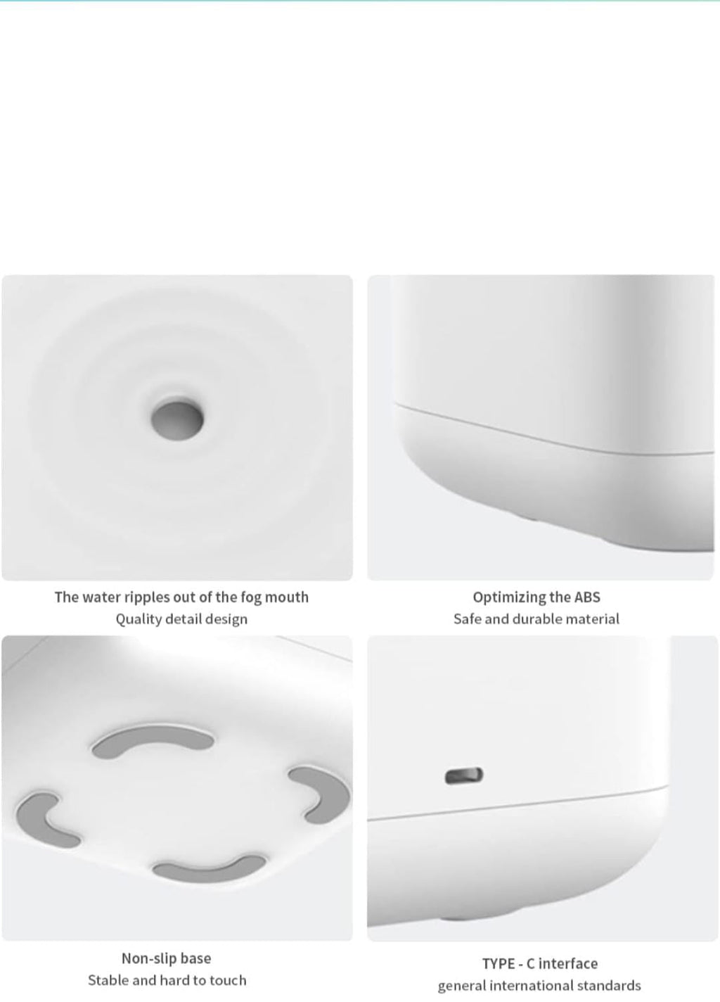 800ml Cool Mist Humidifier Anti Gravity Air Humidifier Countercurrent Water Droplet Aroma Diffuser Night Light 4H Auto Shutdown Protection Sprayer