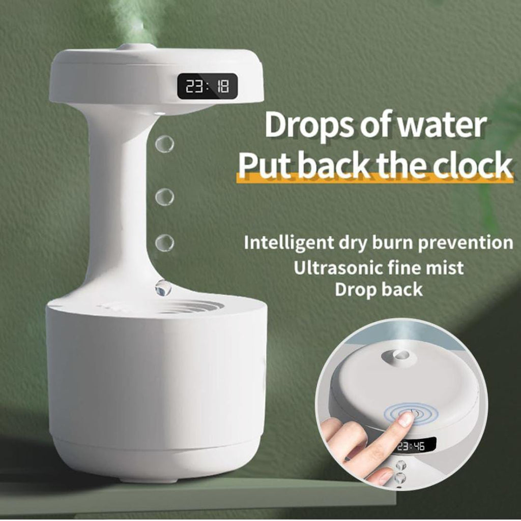 800ml Cool Mist Humidifier Anti Gravity Air Humidifier Countercurrent Water Droplet Aroma Diffuser Night Light 4H Auto Shutdown Protection Sprayer